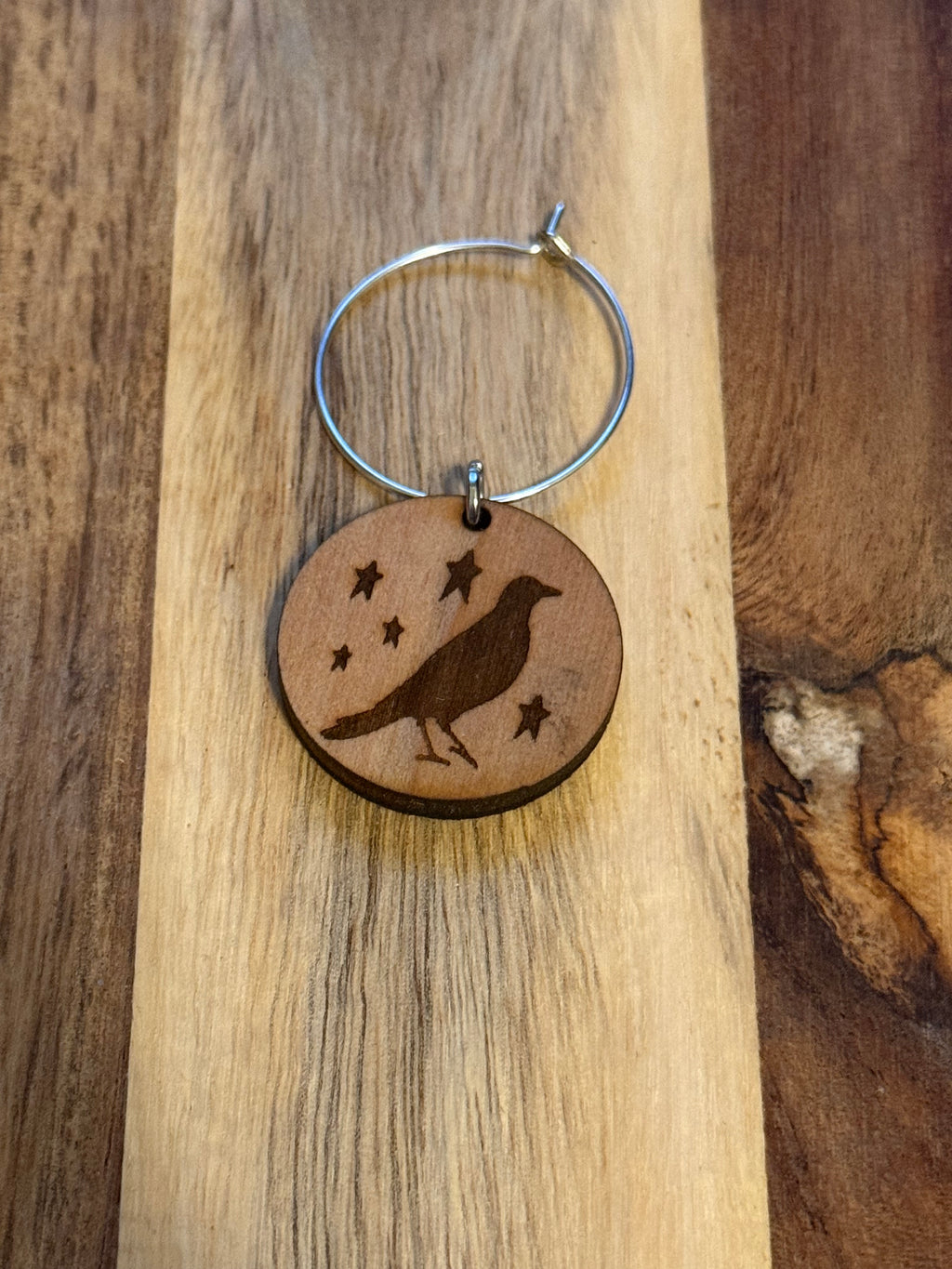 Primitive Wooden Wine Charms