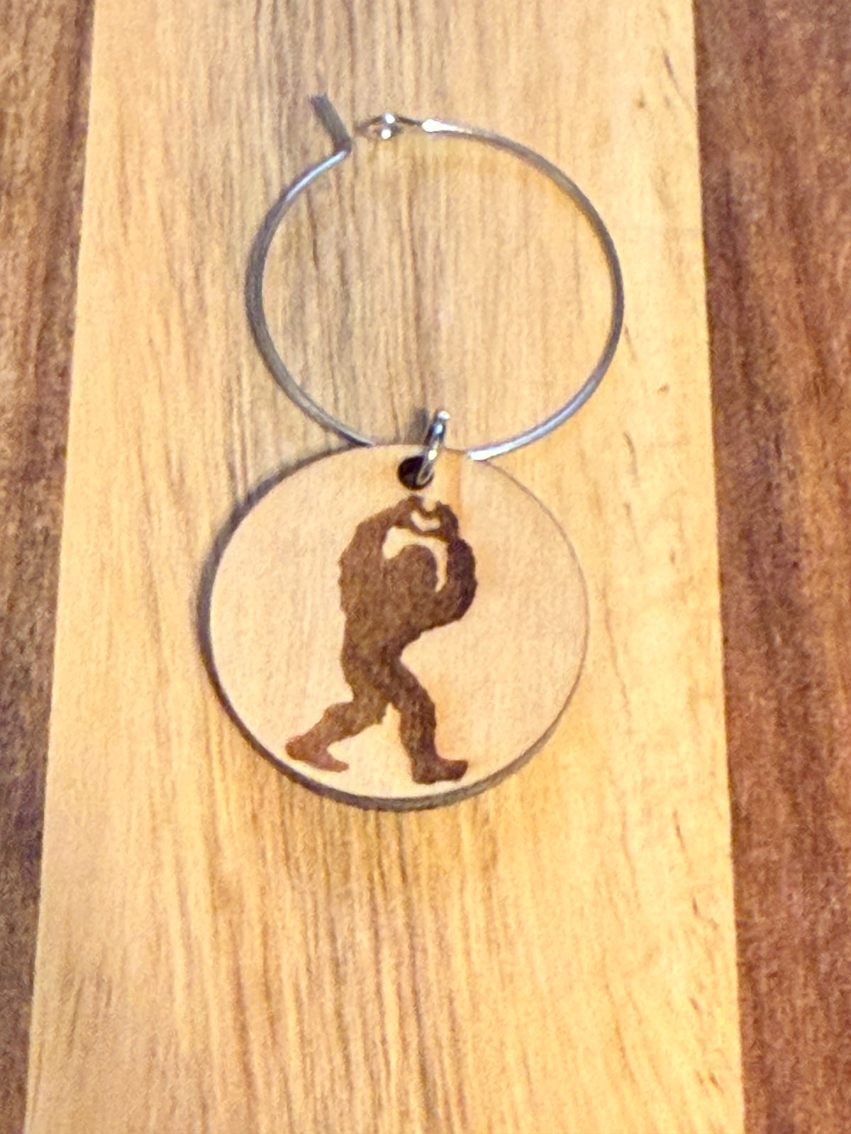 Bigfoot Sasquatch Wooden Wine Carms