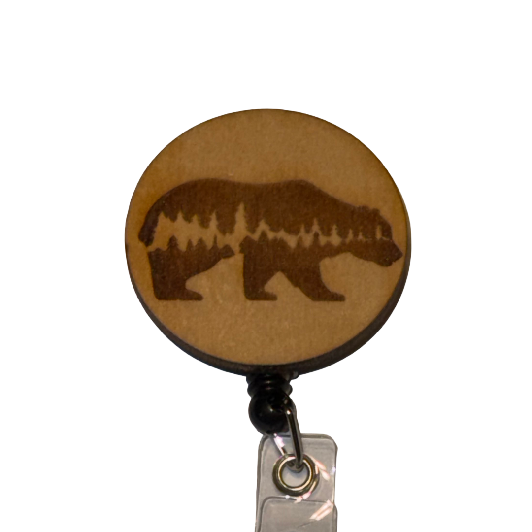 Rustic Bear Badge Reel