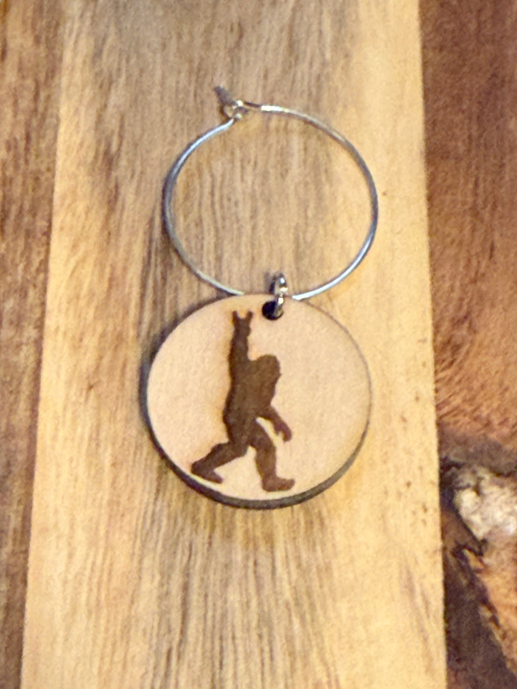 Bigfoot Sasquatch Wooden Wine Carms