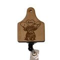 Mini Cow Highland Cow I Love Moo Badge Reel