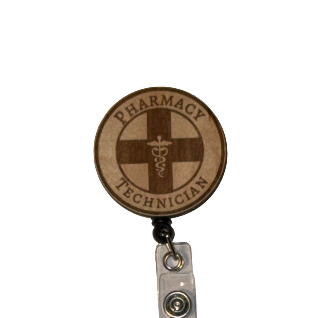 Pharmacy Tech Retractable Badge Reel