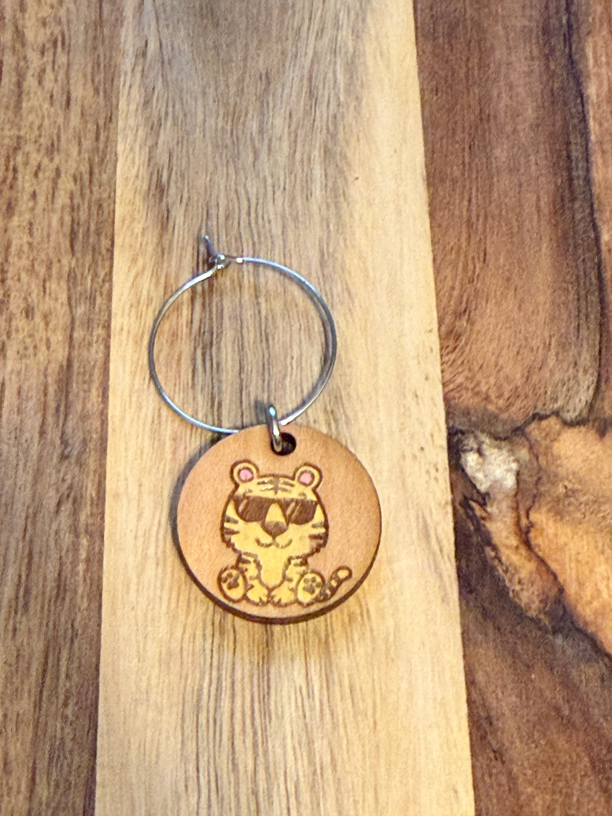 Safari Animals with Glasses Wine Charms