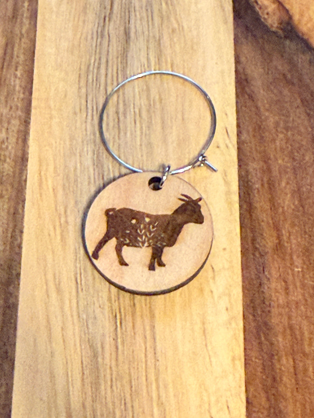 Country Farm Animal Wooden Wine Charms