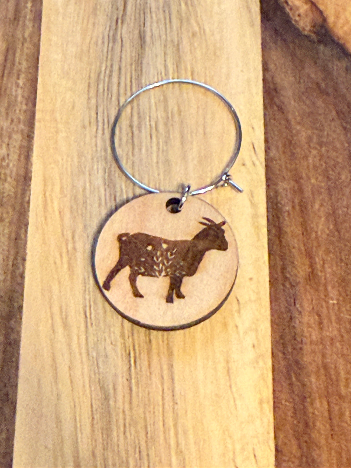 Country Farm Animal Wooden Wine Charms