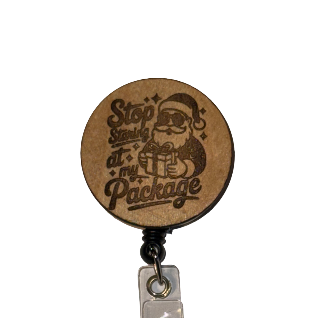 Naughty Santa Badge Reel