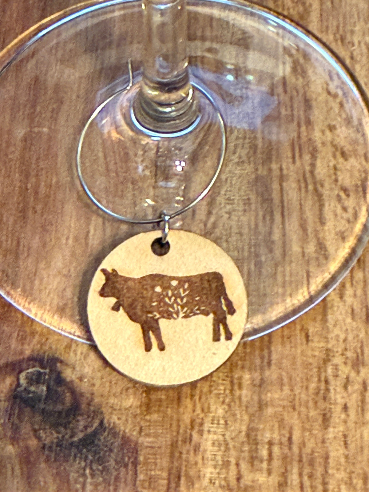 Country Farm Animal Wooden Wine Charms