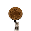Octopus Wooden Retractable Badge Reel