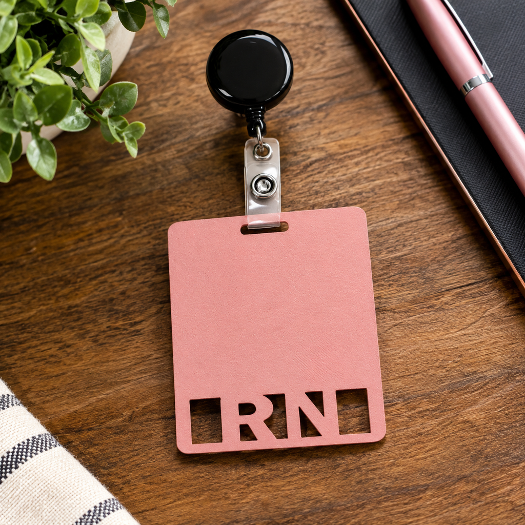 RN Badge Reel, Nurse Badge Holder, Retractable ID Clip, Registered Nurse Gift, Nursing Badge Reel, Medical ID Holder