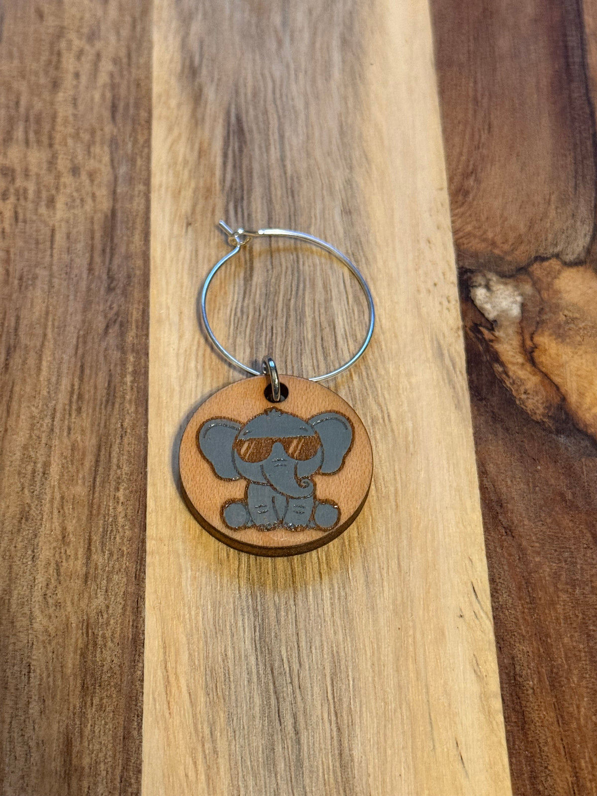 Safari Animals with Glasses Wine Charms