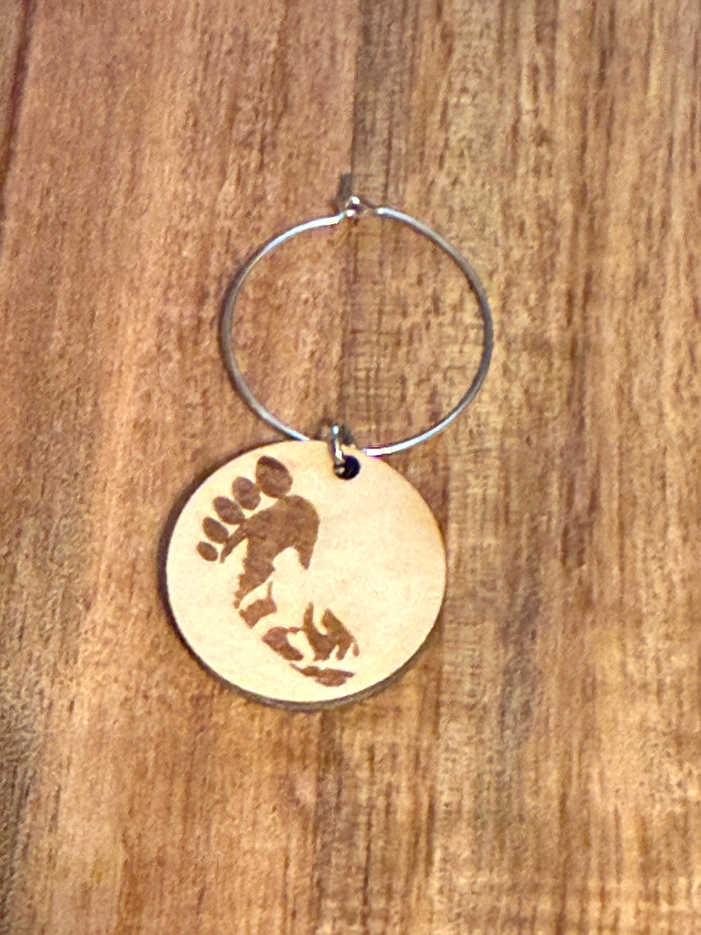 Bigfoot Sasquatch Wooden Wine Carms