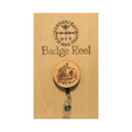 Spooky & Sweet Pumpkin Wooden Laser Engraved Badge Reel 