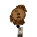 Winter Gnome Snow Globe Badge Reel