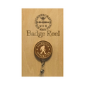Bigfoot Wooden Laser Engraved Badge Reel 