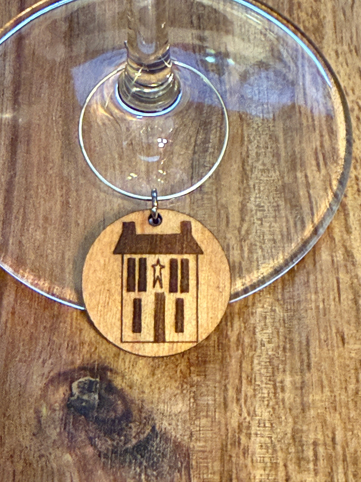 Primitive Wooden Wine Charms