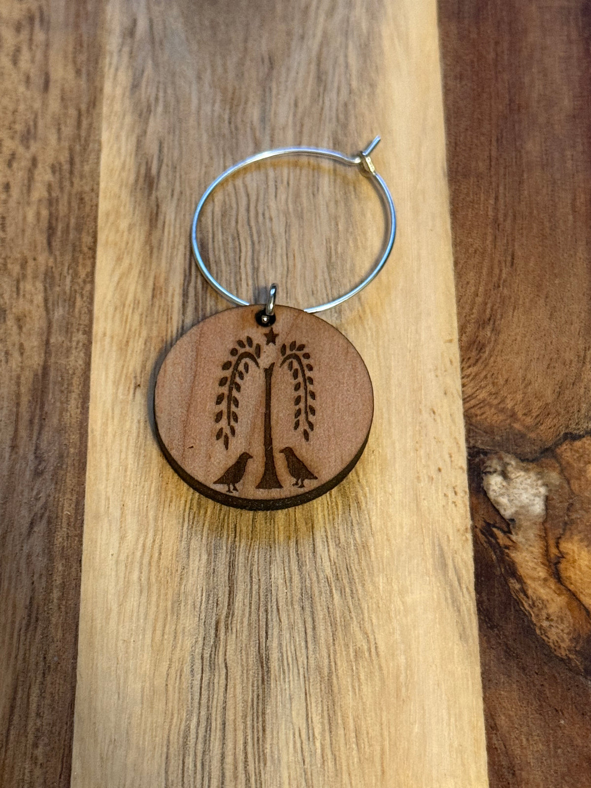 Primitive Wooden Wine Charms