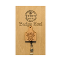 Highland Cow Wooden Laser Engraved Badge Reel