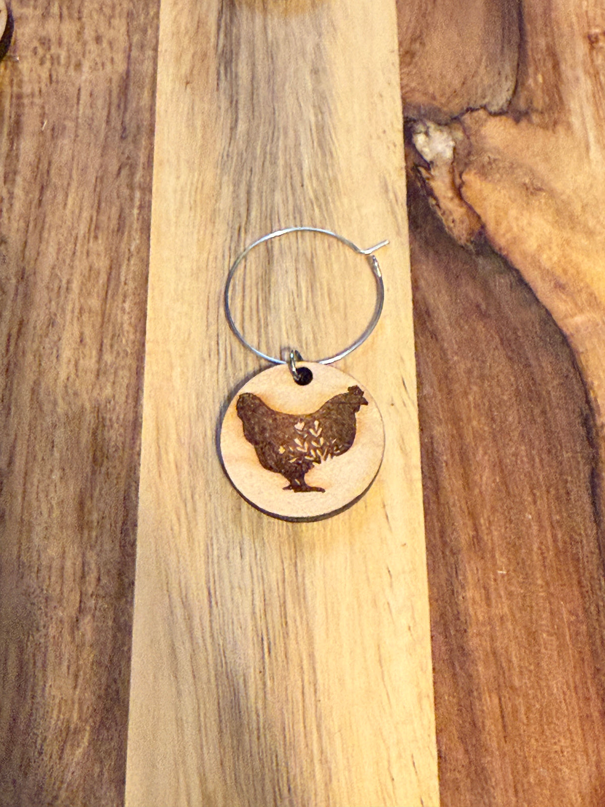 Country Farm Animal Wooden Wine Charms