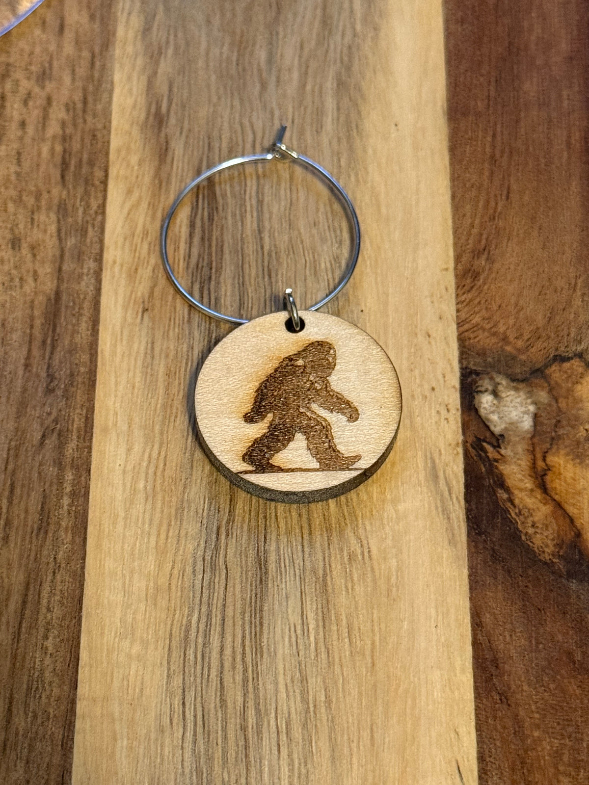 Bigfoot Sasquatch Wooden Wine Carms