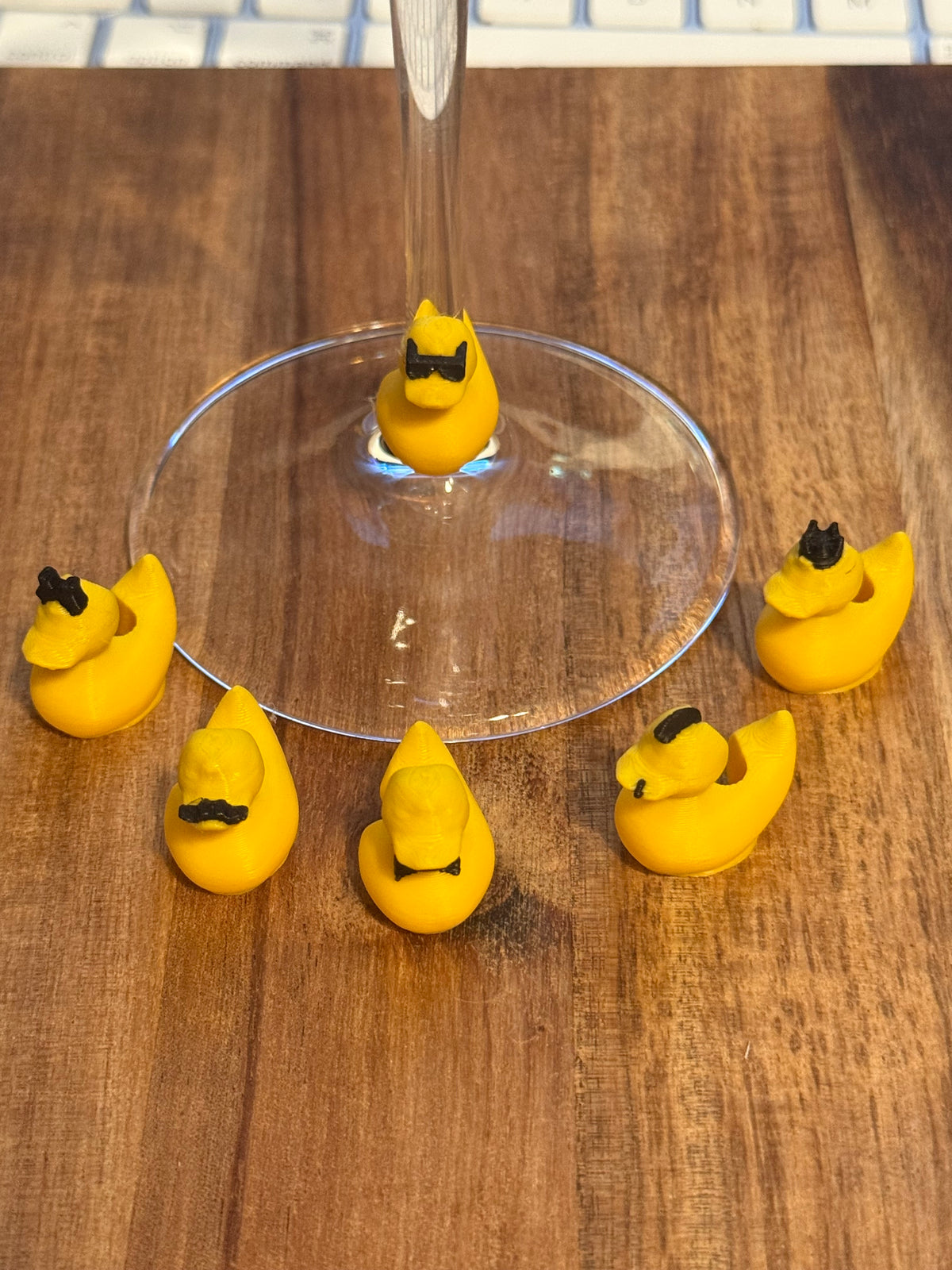 Yellow Duck Wine Charms