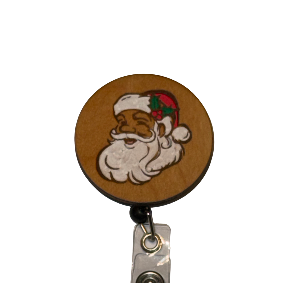 Santa Christmas Badge Reel