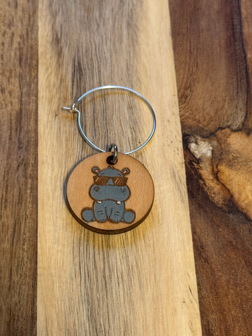 Safari Animals with Glasses Wine Charms