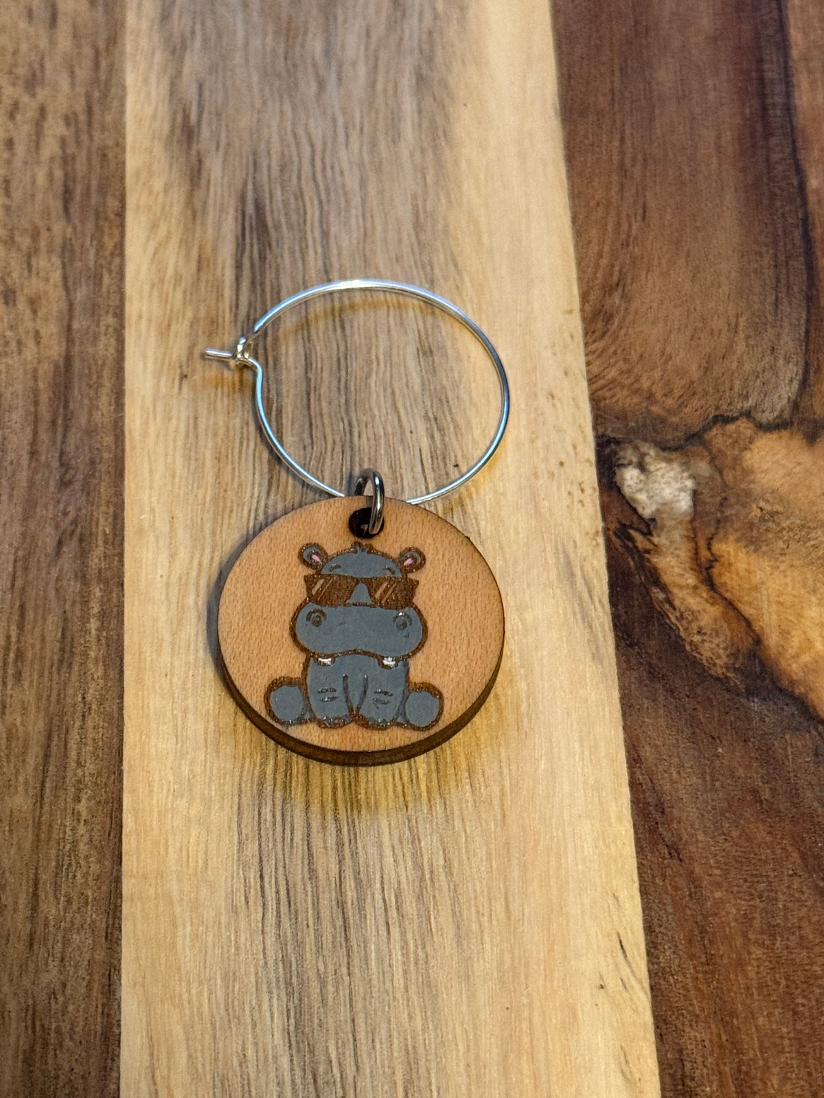 Safari Animals with Glasses Wine Charms