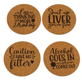 Fun Drink Saying Cork Coasters