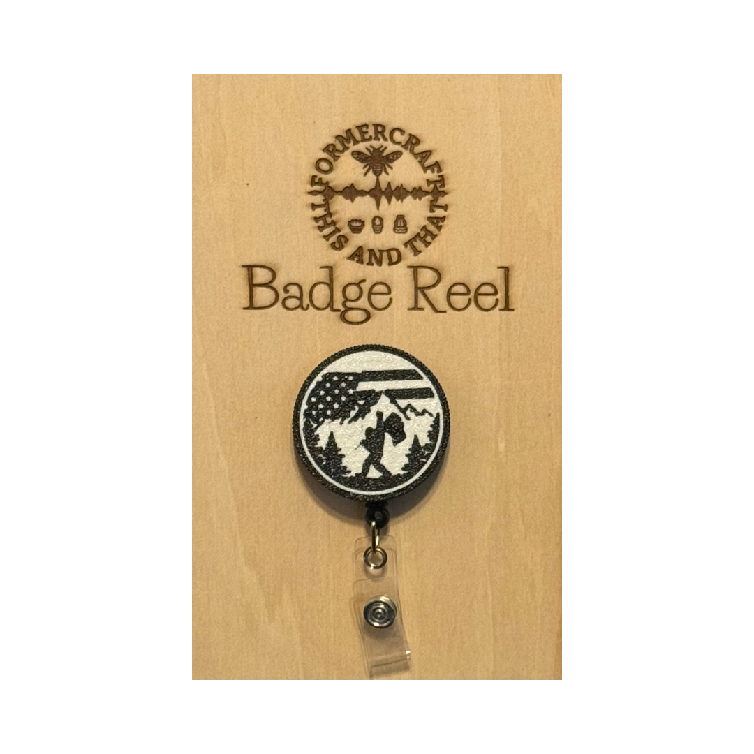 Bigfoot Sasquatch Badge Reel 