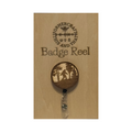 Bigfoot Wooden Laser Engraved Badge Reel 
