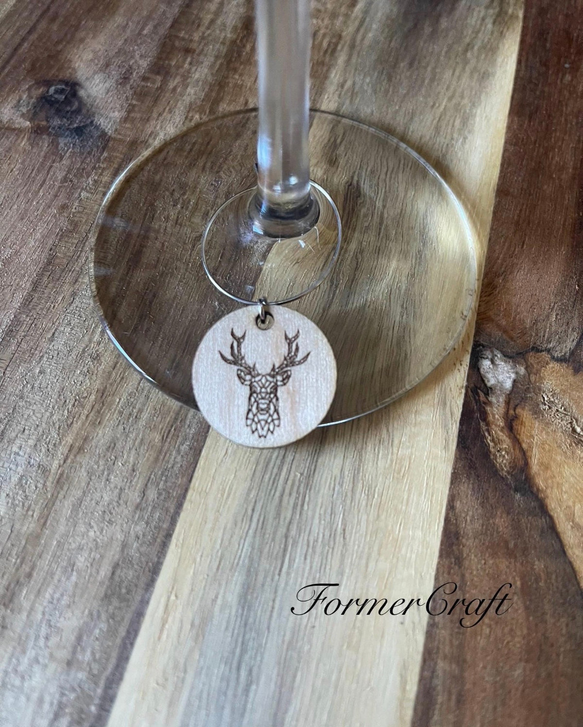 Rustic Deer Drink Wine Charms