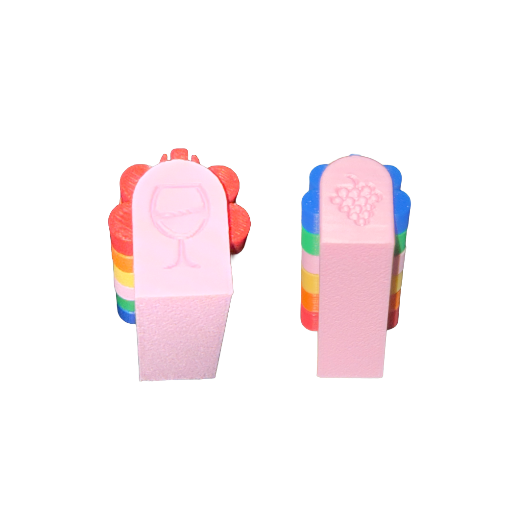 Multicolored Flower Drink Wine Charms