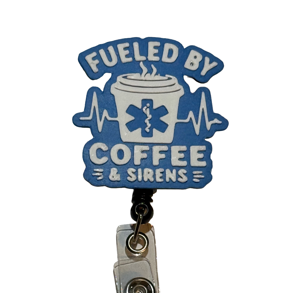 EMS Gift Set for EMT Paramedic | EMS Badge Reel, Straw Topper & Flexi Keychain | Emergency Medical Services Gift | EMT Gift