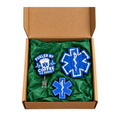 EMS Gift Set for EMT Paramedic | EMS Badge Reel, Straw Topper & Flexi Keychain | Emergency Medical Services Gift | EMT Gift