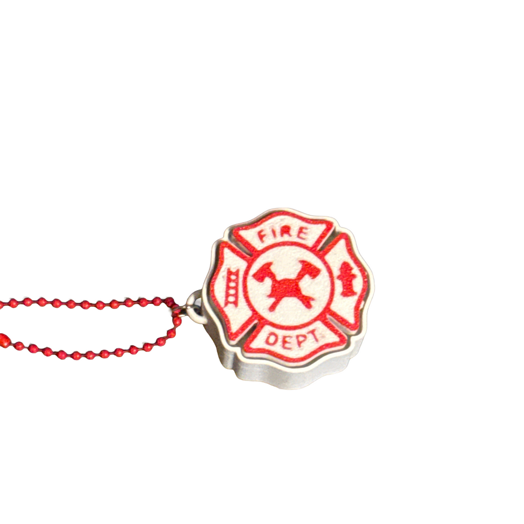 Firefighter Gift Set, Fire Department Badge Reel, Straw Topper & Clicker Keychain, First Responder Gift, Firefighter Accessories