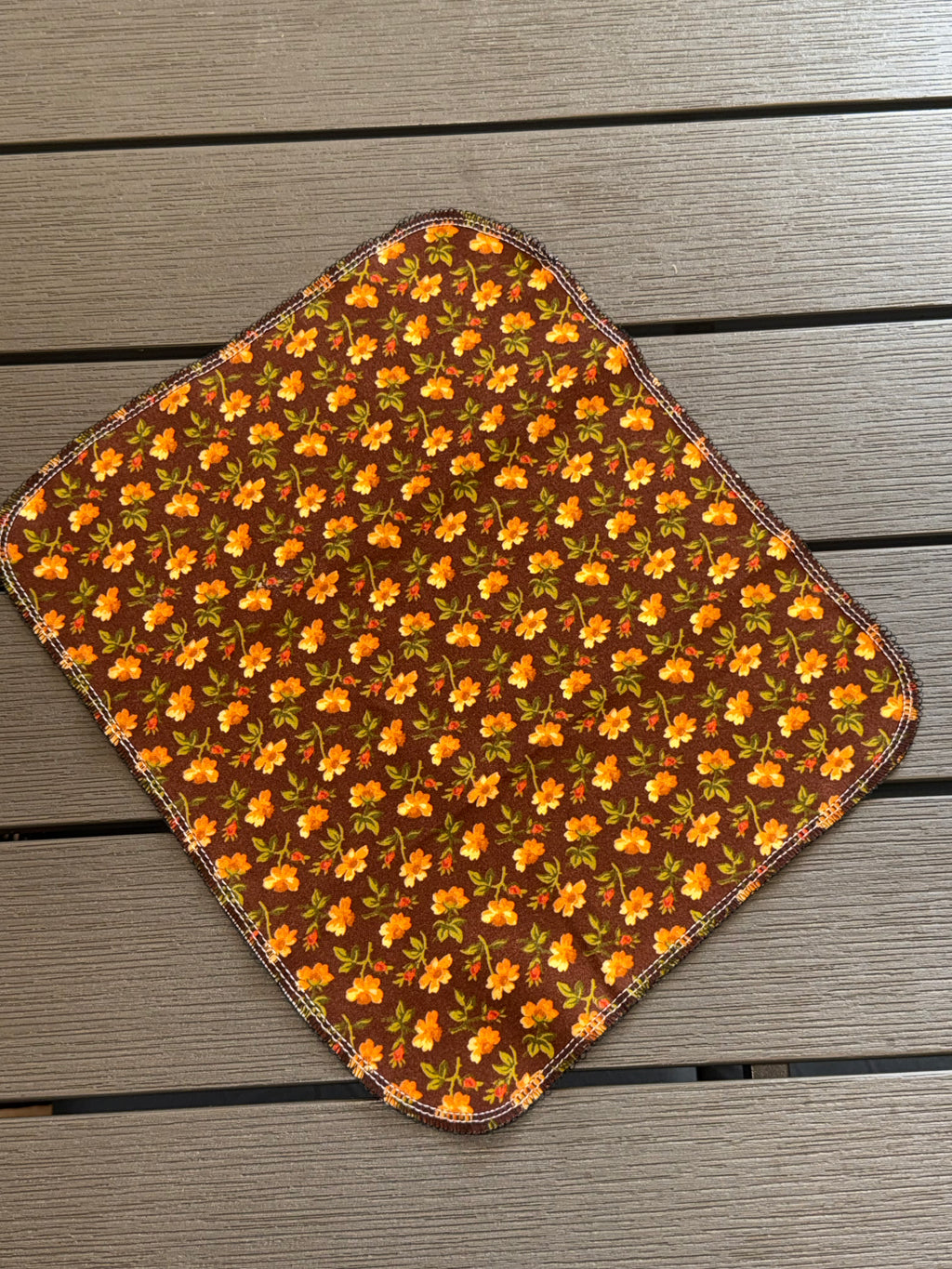 Reusable Cotton Flannel Paperless Towels, Vintage Yellow Floral Unpaper Towels Roll, Eco Friendly Washable Kitchen Cloths, Zero Waste Gift