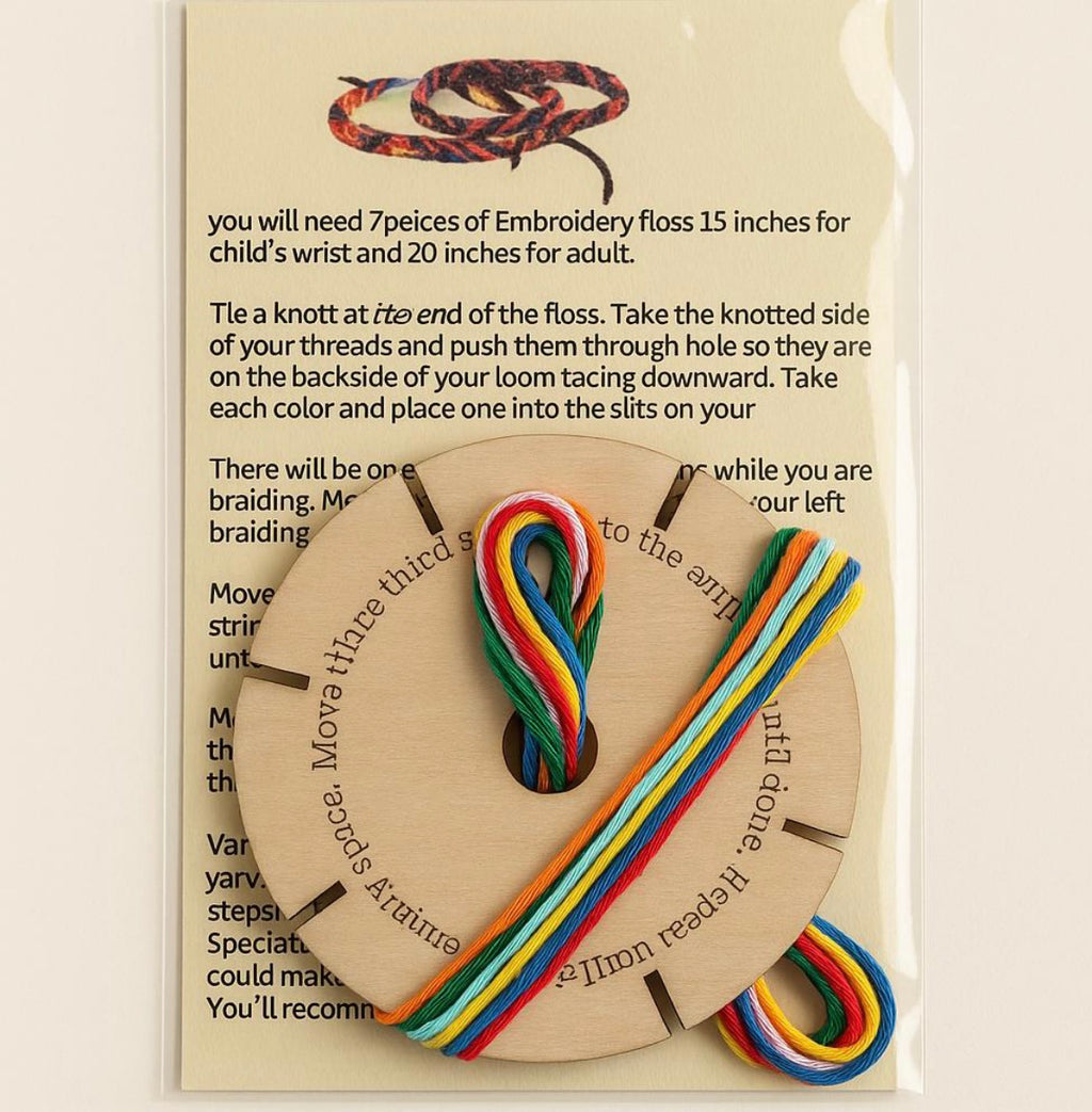 Friendship Bracelet Loom Kit | Wooden or 3D Printed Loom | DIY Bracelet Making Kit | Makes 4 Bracelets | Kids Craft Gift | Tween Activity